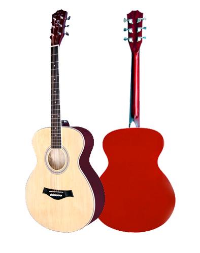 Finished 40'' Acoustic Guitar Basswood Plywood