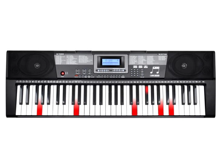 Yoritilgan tugmalar bilan elektron klaviatura
